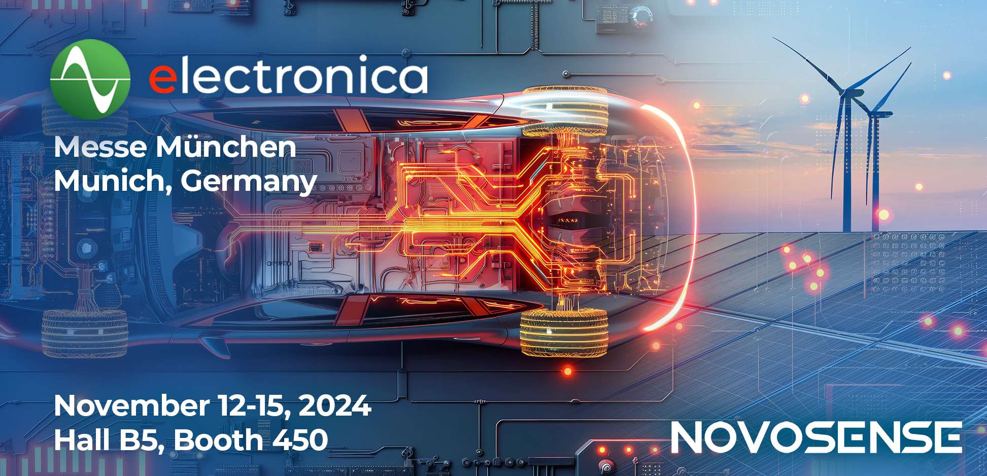 NOVOSENSEは、インテリジェントカー、電動化、産業制御に関する最新の研究開発成果をelectronica 2024に発表